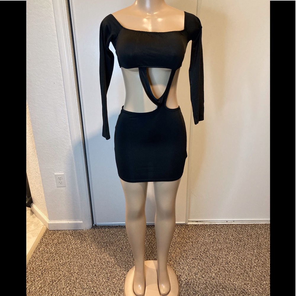 Black Irregular Dress